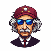 golf marketing genius logo with sunglasses and golf cap 1802